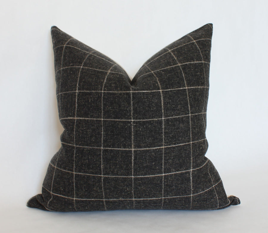 black plaid pillow cover for sofa