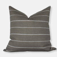 brown striped pillow cover