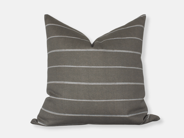 brown striped pillow cover