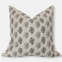 cream floral pillow cover