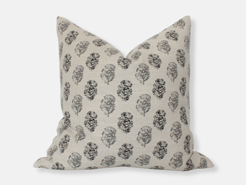 cream floral pillow cover