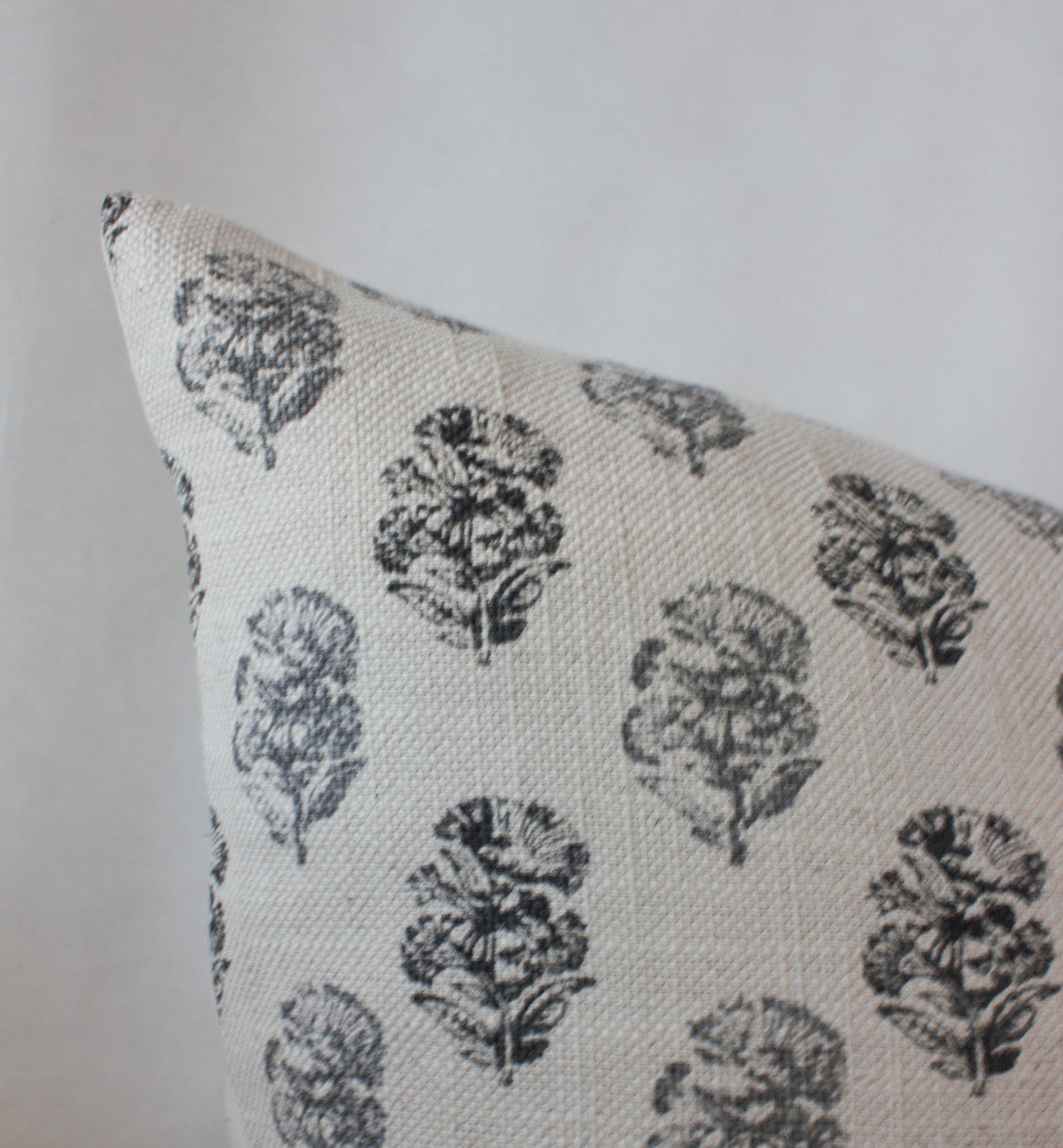 cream gray flowers pillow design