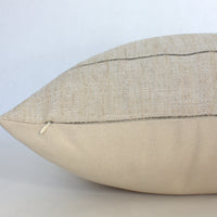 cream neutral pillow with hidden zipper