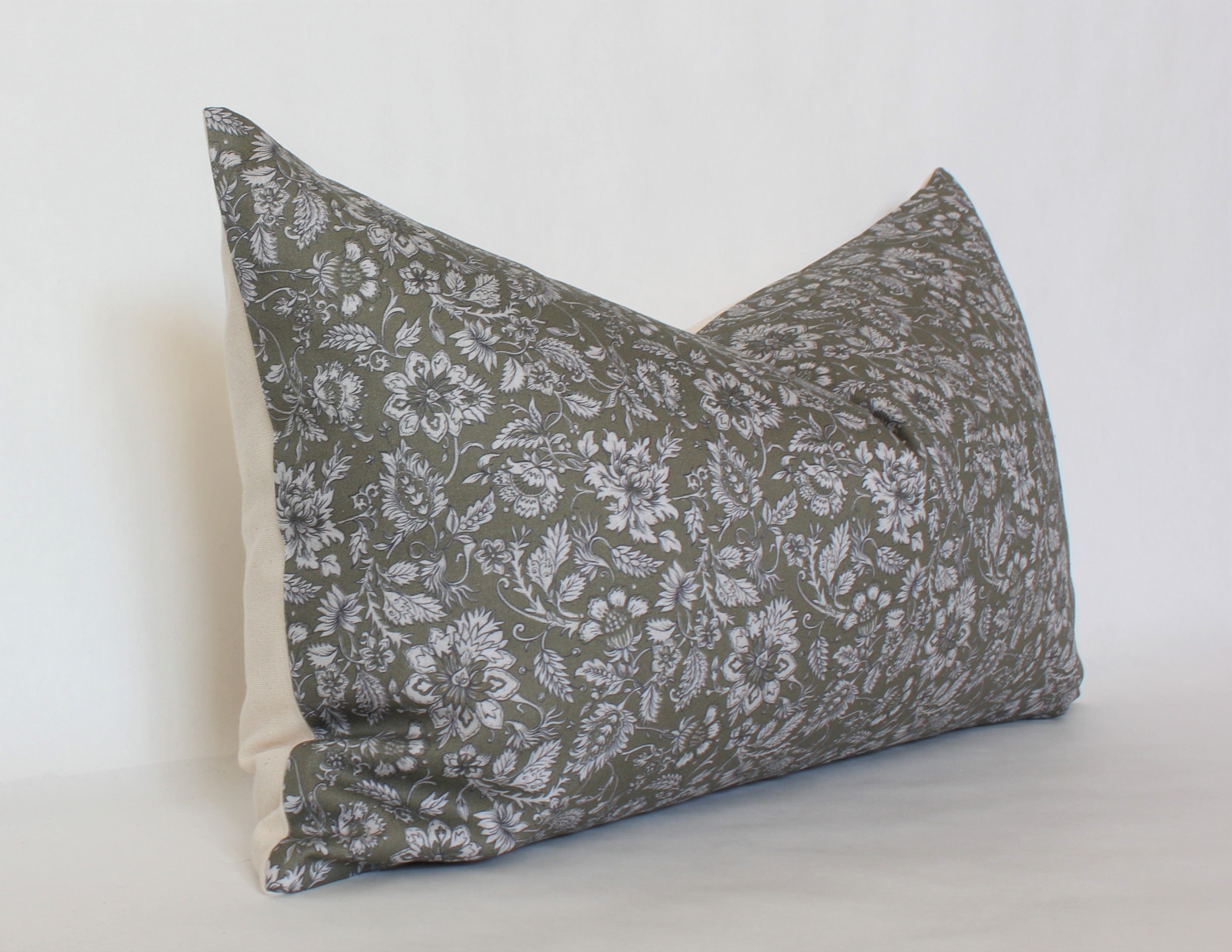 green lumbar throw pillow