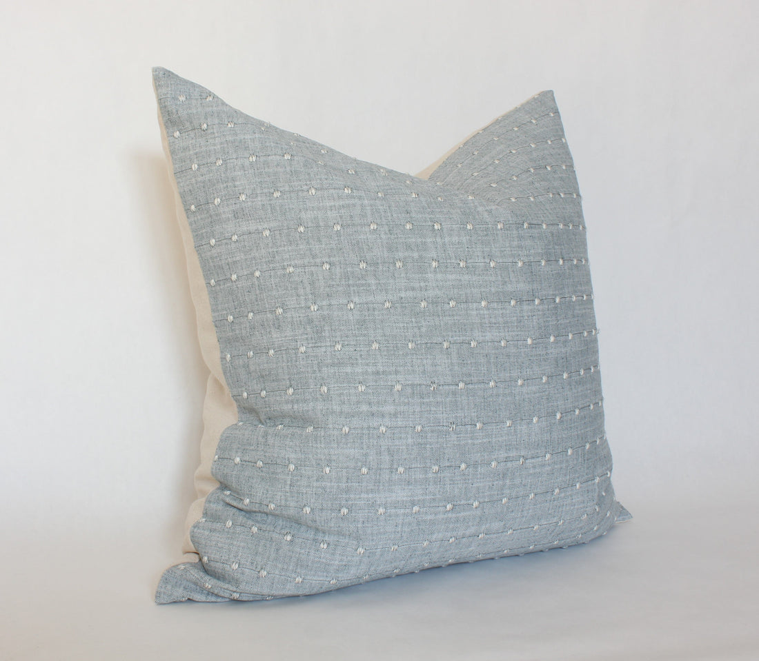 light blue throw pillow