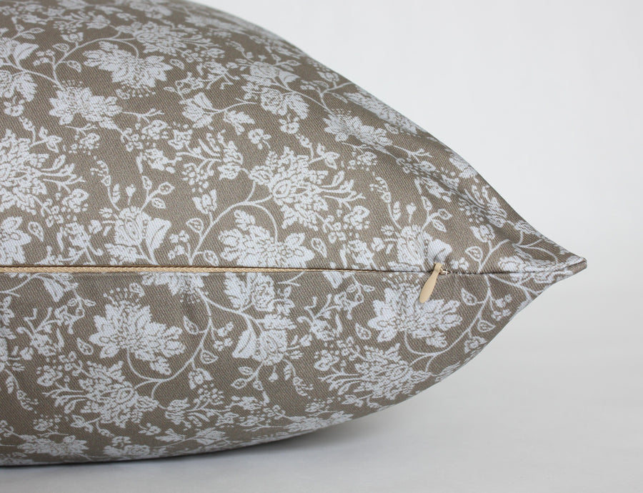 light brown pillow cover with invisible zipper