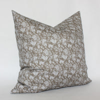 light olive floral pillow cover