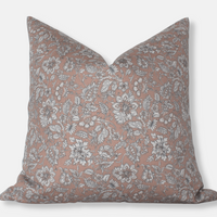 mauve floral throw pillow