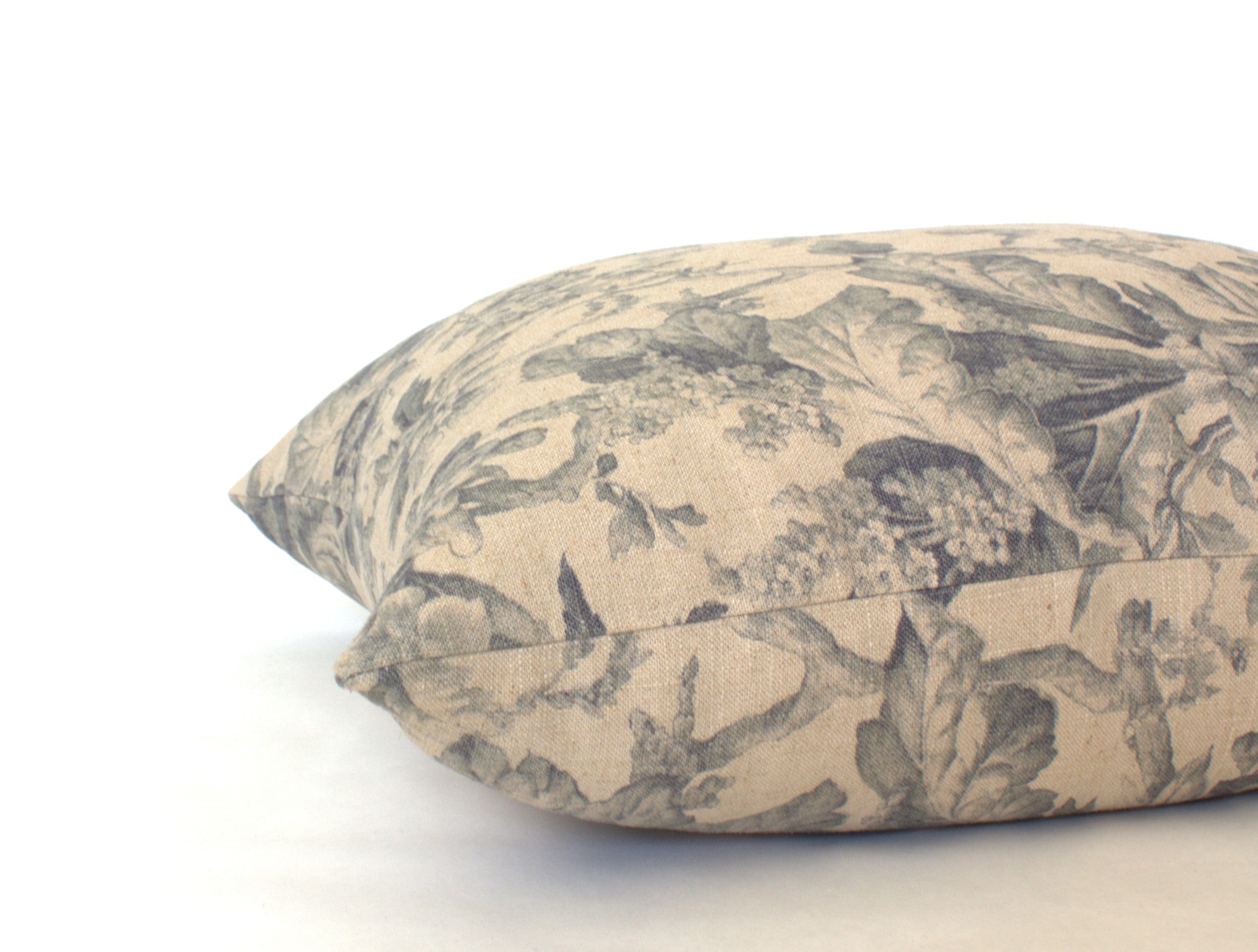 neutral floral designer pillow