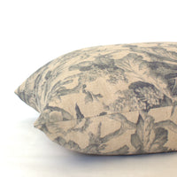 neutral floral designer pillow