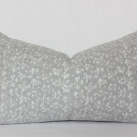 neutral floral lumbar pillow cover