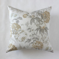 neutral floral pillow cover