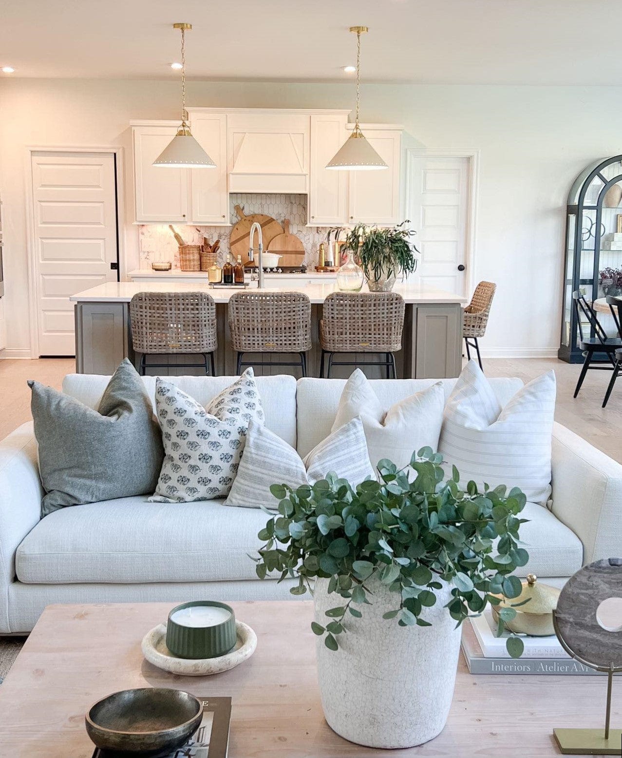 neutral sofa pillow combo