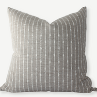 neutral striped pillow