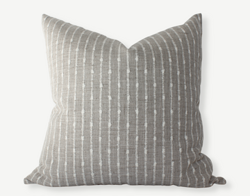 neutral striped pillow