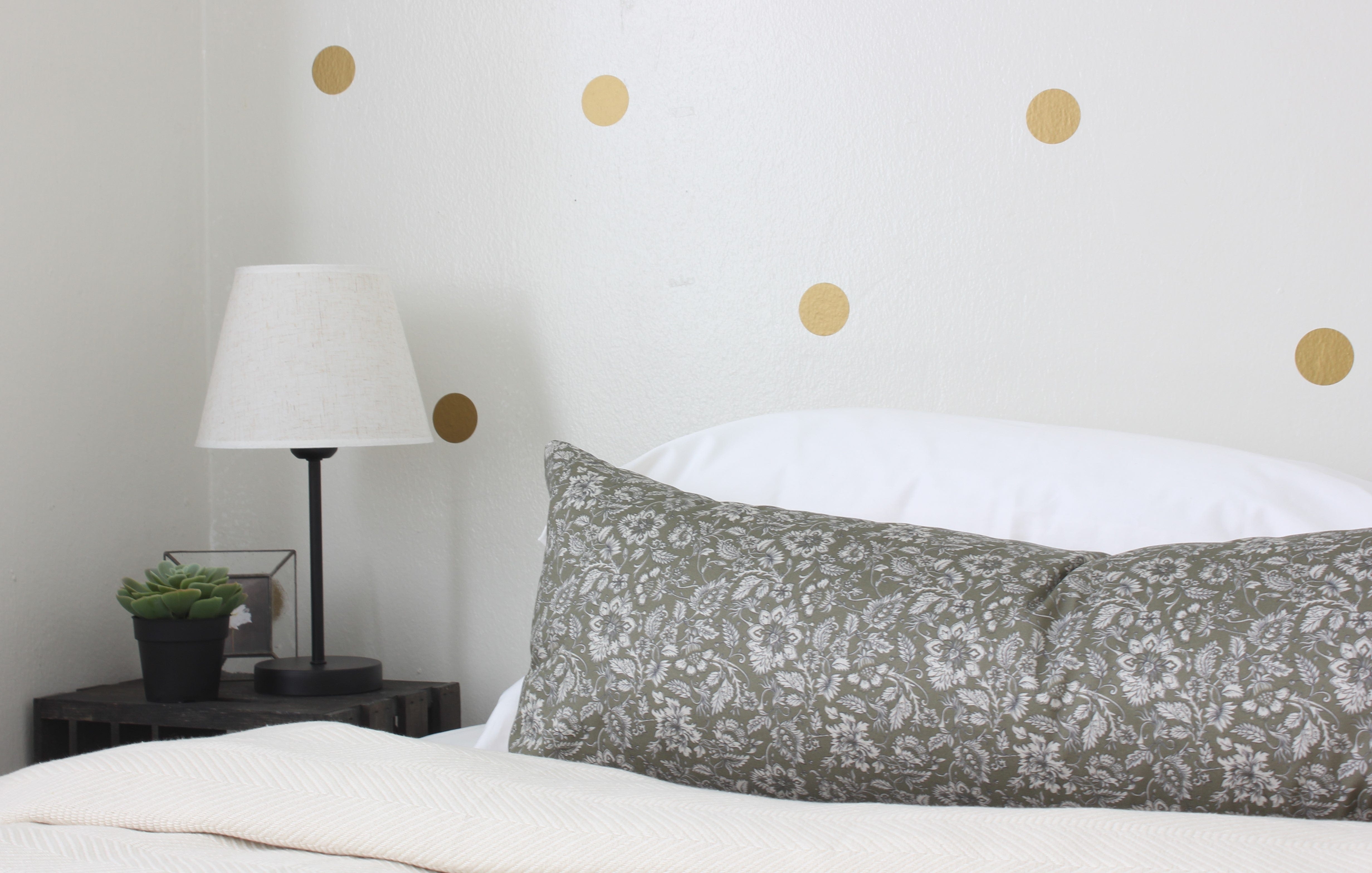 olive floral long lumbar for king bed