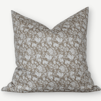 olive floral throw pillow
